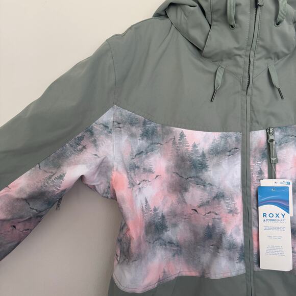 Roxy Presence Sea Pine Mystery Fog 10K Parka Snowboard Jacket - Picture 4 of 10